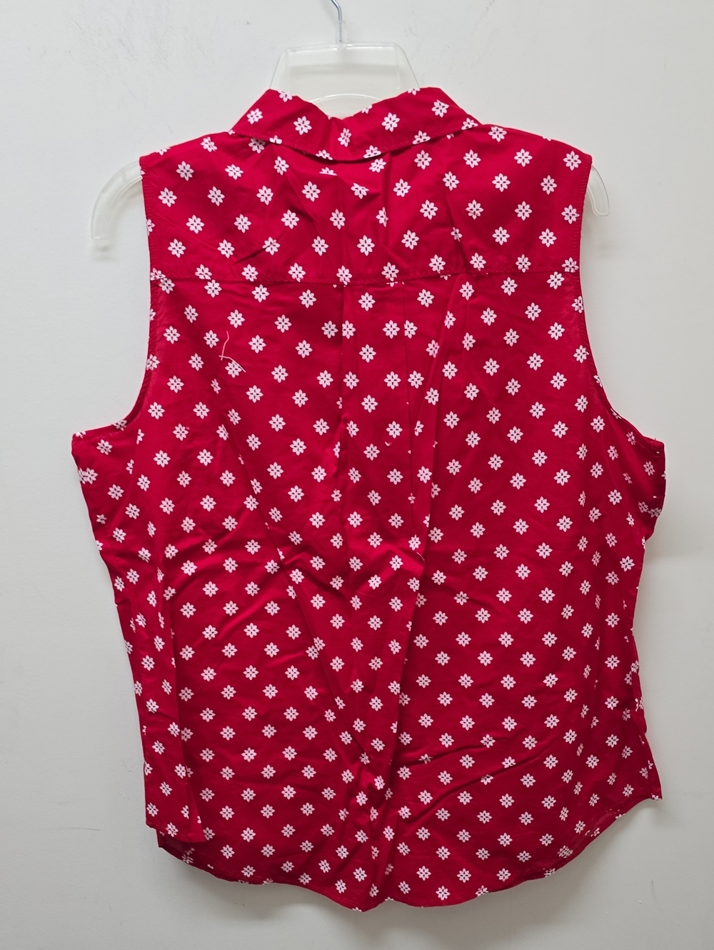 St. John's Bay Red Sleeveless Button-Front Top - Size XL - Picture 5 of 6